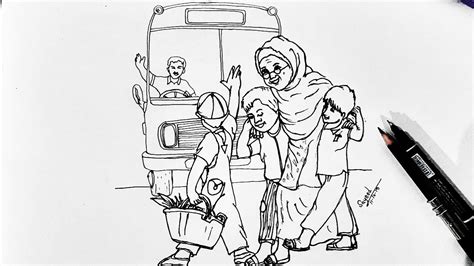 How To Draw Helping Others Faber Castell Pencil Step By Step .